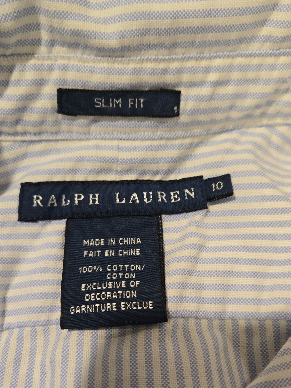 Polo by Ralph Lauren-Style Light Blue Stripe Button-Down Shirt - Picture 3 of 5